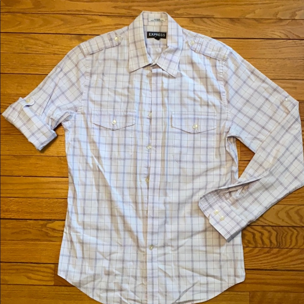 Express Fitted shirt with epaulets and pockets